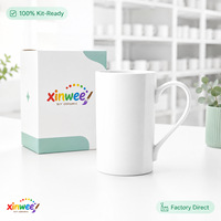 Kit de peinture pour tasses en céramique personnalisées, vente en gros, tasses à café DIY, sans danger pour les aliments, étanches, compatibles lave-vaisselle, intérieur coloré, poignée personnalisable