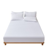 Parure de draps 100 % fibre de bambou rafraîchissante et douce pour la peau, taille complète, drap-housse à poches profondes, doux et respirant, avec taie d'oreiller facile à installer