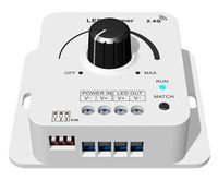 Variateur de luminosité rotatif V1-KS 8A 12-48VDC CV RF2.4G, contrôleur de luminosité réglable compatible avec la télécommande RF Dim