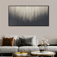 Impression sur toile HD abstraite de luxe léger, décoration murale, peinture sur support papier, cadre en alliage d'aluminium pour salon, art mural moderne