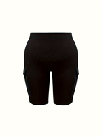Shorts de jogging et de cyclisme pour femmes, séchage rapide, taille haute élastique, avec poches latérales, pour le sport, la course et le yoga