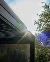 Pergola motorisée en aluminium imperméable pour patio, mobilier de jardin, gazebo à lames orientables, bioclimatique
