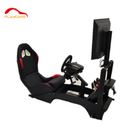 Cabina de simulador de carreras de movimiento completo con soporte de monitor y asiento para Logitech G29 G27 F1 Sim Racing