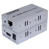 4K HDMI Extender 100M 330FT Cat5e/Cat6 Ethernet Câble HDMI Émetteur Récepteur pour PC Bleu pour PS4 Lecteur DVD TV Affichage Vidéo