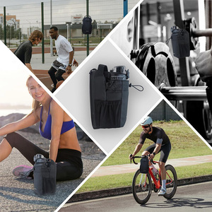 กระเป๋ากีฬาสะพายข้างพร้อมช่องใส่โทรศัพท์ ที่วางขวดน้ำสำหรับออกกำลังกายความจุขนาดใหญ่สำหรับผู้ชาย - Product Image 3