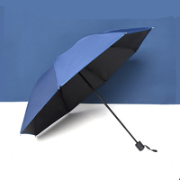 Parapluie de voyage manuel pliant classique grand format coupe-vent 3 sections en polyester, vente en gros d'usine