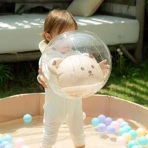 Pallone da Spiaggia Trasparente a Forma di Orsetto Personalizzato, Giocattolo per Bambini a Doppio Strato, Pallone Animale Cartoon <span class=keywords><strong>Ball</strong></span>-in-<span class=keywords><strong>Ball</strong></span> - Product Image 2