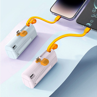 Elektronik produkte Mini Power bank Telefon Ladegerät LED Digital anzeige 4500mah Power Bank mit Kabel