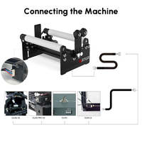 ORTUR Rouleau rotatif laser 360 'Graveur laser Module rotatif axe Y pour la gravure de boîtes d'objets cylindriques Compatible avec la série OLM