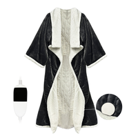 Cape à capuche portable, pull poncho couverture avec manches, couverture chauffante rechargeable à batterie, taille complète
