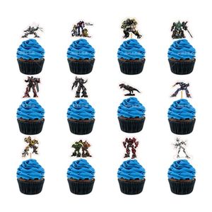 Suministros para Fiesta <span class=keywords><strong>de</strong></span> Cumpleaños <span class=keywords><strong>de</strong></span> Transformers, Decoración <span class=keywords><strong>de</strong></span> Fiesta que Incluye Pancarta <span class=keywords><strong>de</strong></span> Feliz Cumpleaños, Adorno para Pastel, Globo para Niños, Adolescentes y Hombres, Regalo - Product Image 5