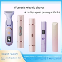 Appareil d'épilation double tête pour femmes et hommes, rasoir électrique, tondeuse, rechargeable par USB, matériau ABS, lavable, usage domestique