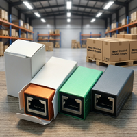 Coupleur RJ45 blindé Cat6 F/F, prolongateur métallique anti-interférence, vente en gros pour extension de câble réseau