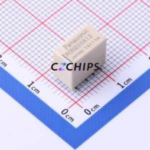 AGN200A12Z Signal Relay SMD,5.7x10.6mm Relay 12V 2 Changeover: 2C (DPDT-Changeover)::: 110V-DC/125V-AC AgPd+Gold Plated - Product Image 1