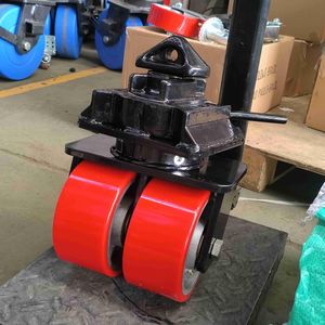 Roues pivotantes robustes de 10 pouces 360 Rotation 33ton PU BR pour conteneurs Style pneumatique en vente - Product Image 3