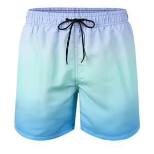 Short de bain pour homme avec logo personnalisé 3D, échantillon gratuit, dégradé, séchage rapide, doublure en mesh avec poches - Product Image 4