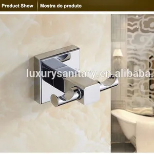 Kualitas Tinggi Kuningan Square Kamar Mandi Hardware Aksesoris Robe Hook Gantungan Pakaian Holder Tas Pemegang Hook