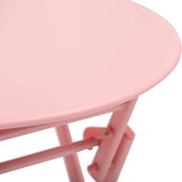 Ensemble de meubles de jardin pliants 1 table ronde et 2 chaises de patio avec cadre en acier et dossier pour balcon et patio