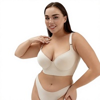 Soutien-gorge push-up sans couture à surface lisse, avec armatures et maintien des aisselles, style européen et américain, pour lingerie grande taille transfrontalière