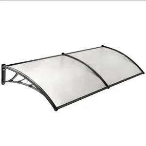 Finestra porta anteriore sun shed patio staffa in alluminio copertura per tenda da balcone con foglio di policarbonato