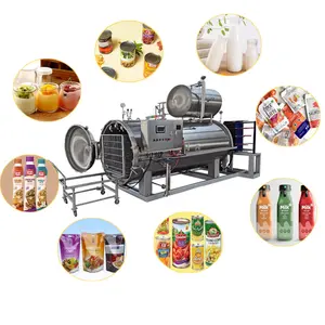 Spray type steam fish canned food sterilization pressure retort machine steam autoclave retort with remote control