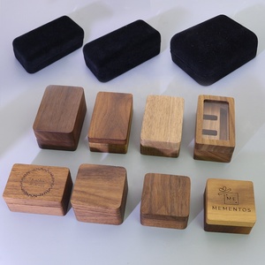 Caja de Joyería de Madera con Logotipo Personalizado Grabado, Estuche para Guardar Anillos, Gemelos y Pasadores de Corbata, Regalo de Boda para <span class=keywords><strong>Hombre</strong></span>, Empaque para Regalos Empresariales, Venta al por Mayor - Product Image 1