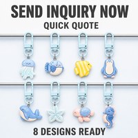 Breloques Animaux Marins Mignons en Gros – Cadeau Promotionnel, Souvenir, Faveur de Fête, Pendentif Porte-clés en Résine avec Logo Personnalisé