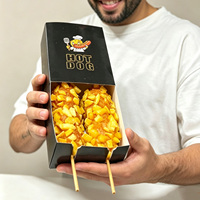 Boîte à hot-dogs en carton kraft recyclé de qualité alimentaire, style tiroir, personnalisable, résistante à l'huile et anti-fuite, pour vente en gros et plats à emporter