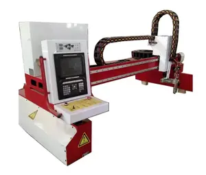 CNC gantry plasma/flame cutting machine with plasma cutting and oxy fuel flame torch