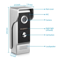Caméra de sonnette VIDEW, vidéophone avec écran de 4,3 pouces, vision nocturne IR, système d'entrée de porte pour la sécurité de la villa et de la maison