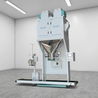 Machine de pesage et de remplissage semi-automatique de poudre de qualité alimentaire DCS-50ZF2 haute précision, capacité 500 kg, pour farine et coques de riz