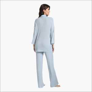 Pijamas de Bambú Transpirables para Mujer, Tejido Modal, Mangas Cortas, Conjunto de Ropa de Dormir Personalizable y Transpirable - Product Image 4