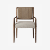 Chaises de salle à manger modernes en matériaux mixtes, tissage alterné, coussin épais, confortables, résistantes aux taches, durables