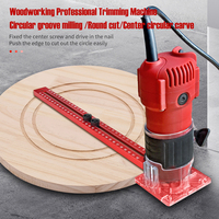 Support de rainurage circulaire réglable en alliage d'aluminium pour le travail du bois, OEM, DIY, pour la découpe et le fraisage HPW-035-001, Garantie 1 an
