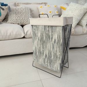 Cesto Portabiancheria Pieghevole Portatile Impermeabile in Juta/Cotone con Struttura in Metallo, Capacità 10L, per Vestiti <span class=keywords><strong>Sporchi</strong></span> - Offerta Speciale - Product Image 1