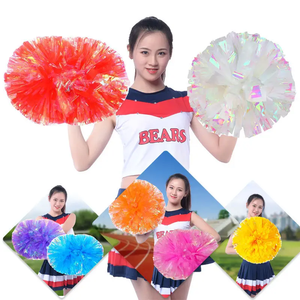 Pompons de cheerleading colorés pour filles et enfants, pompons mats pour doigts, violet, bleu, rouge, vert, rose, pompons de danse, accessoires de cheerleading - Product Image 3