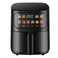 Bon marché, four freidora de aire tactile à panneau coloré à moteur efficace à arrêt automatique populaire, friteuse à air numérique électrique de 5l pour le ménage