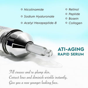 Suero Antienvejecimiento de Acción Rápida de Marca Privada OEM con Retinol, Péptidos, Ácido Hialurónico, Relleno de Arrugas, Reafirmante Instantáneo, Piel Juvenil - Product Image 3