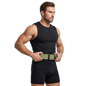 Ceinture en cuir de gymnastique de haute qualité Logo personnalisé soutien du dos Fitness musculation ceinture de levage Offre Spéciale ceinture en cuir de vachette - Product Image 1