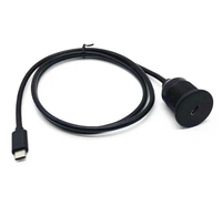 Câble d'extension USB Type C 3.0 3.1 mâle vers femelle étanche pour montage sur panneau USB C pour voiture, camion, bateau, moto, tableau de bord, 3 pieds
