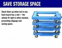 Caisse en plastique bleue légère, durable et écologique, pour la logistique et le stockage, avec chariot à quatre roues et haute capacité de charge, vente en gros à prix abordable
