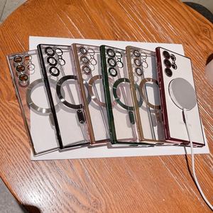 แม่เหล็กสำหรับ S23Ultra S23 <span class=keywords><strong>5G</strong></span> <span class=keywords><strong>Samsung</strong></span> เคสชาร์จไร้สาย S22ใส <span class=keywords><strong>ultra</strong></span> 22PLUS ฟิล์มชุบ S21 S21พิเศษ - Product Image 2