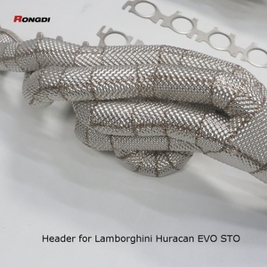 RD Performance Racing Exhaust Auto Downpipe Heat Shield Acier Inoxydable 304 1.5mm Fixation Directe par Vis pour Huracan EVO/STO - Product Image 4