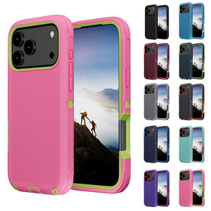 Coque de téléphone portable de luxe magnétique antichute 3-en-1 pour 17 Pro Max, protection intégrale avec triple protection - Product Image 2
