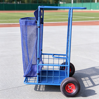 Chariot de sport multifonctionnel en fer avec sac à balles en filet pour l'entraînement en extérieur – Vente en gros usine