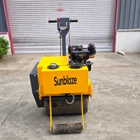 Rouleau compresseur vibrant à tambour unique de 600 kg, compresseur entièrement hydraulique avec pompe hydraulique pour la construction routière