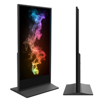 Affiche numérique d'affichage à cristaux liquides de kiosque portatif d'Android de 75 pouces et image pour le signage vidéo debout de plancher