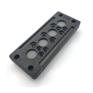 Placa de entrada de cables múltiples de plástico sin halógenos bibo SVLEC KDP/N 24/11 IP65 con enchufe rápido, marco de cable negro retardante UL94 V0 - Product Image 3