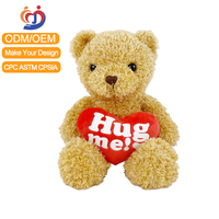 Peluche ours bouclé doux et mignon, jouet en peluche personnalisé pour la Saint-Valentin, jouet animal en peluche, compagnon pou