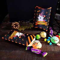 Offre Spéciale : Dossiers en Carton Recyclable pour Bonbons, Biodégradables, Écologiques, Portables, Motif Citrouille de Dessin Animé pour Halloween